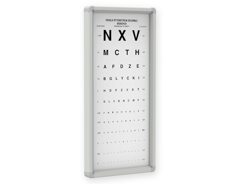 REDZES PĀRBAUDES TABULA BEZ APGAISMOJUMA MONOYER, 3M