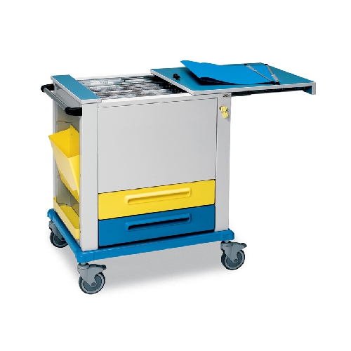 RECORD HOLDERS TROLLEY - SLIDING TOP