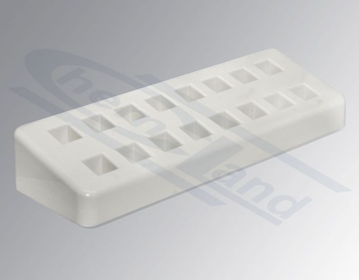 STATĪVS KIVETĒM, PP, BALTS, AUTOKLĀVĒJAMS 121OC, 210X70X35MM, 16 VIETAS