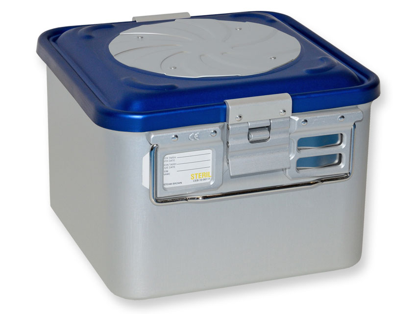 Konteineris ar vārstu-mazs h 200 mm-zils-ar perforāciju