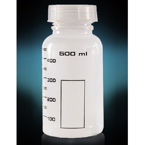 PP ECO pudele ar platu kaklu un gradāciju, 1000ml, N1