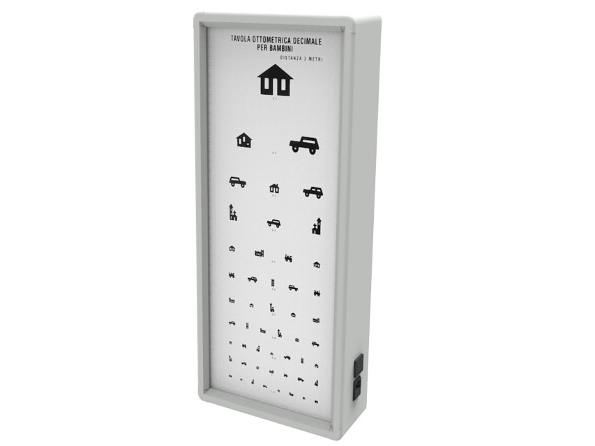 Bērnu redzes pārbaudes tabula 3m