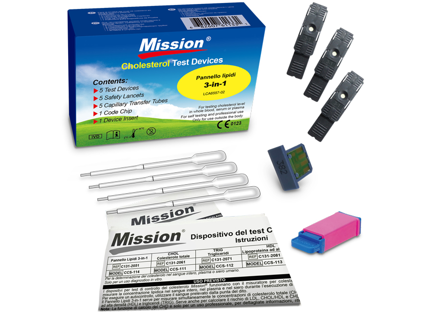 3 in 1 LIPID PANEL TEST + CAPILLARY TUBES for 23932