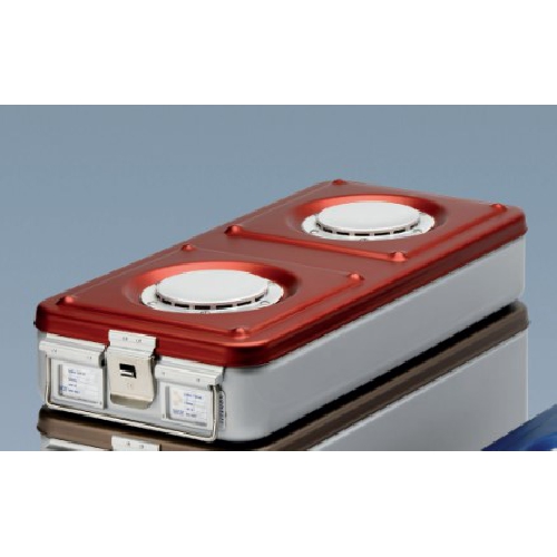 Alumīnija konteineris ar 1 vārstu 30x27x15.5 sarkans