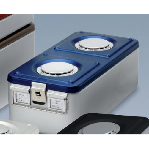 Alumīnija konteineris ar 1 vārstu 30x27x11 zils