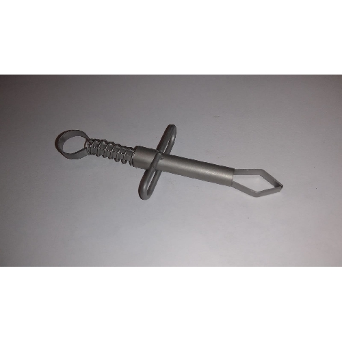 Ērču pincete ar rokturi, ar plakaniem galiem, 8.5cm