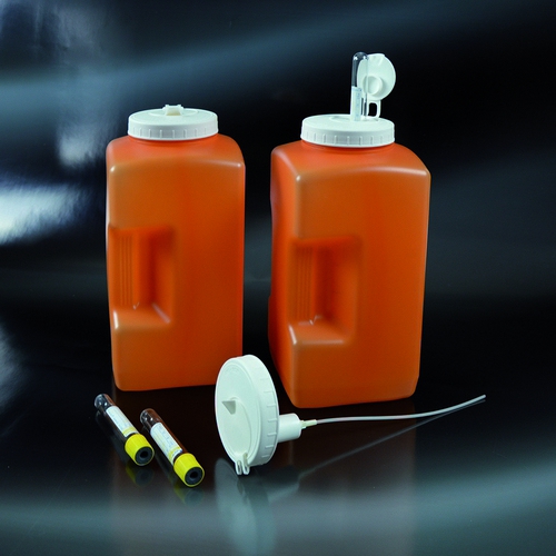 24 stundu urīna savākšanas konteineris, PE, 3000 ml, oranža krāsa N30