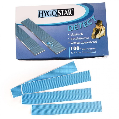 Plāksteris ūdens izturīgs ar detektoru 2x12cm, zils N100 (min.10x100)