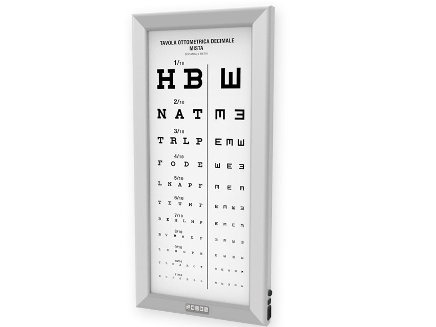 Redzes pārbaudes tabula ar LED apgaismojumu Mixed decimal, 3m