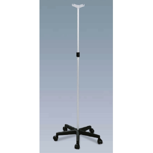 Infūzijas sistēmu statīvs ar 4 plastmasas āķiem