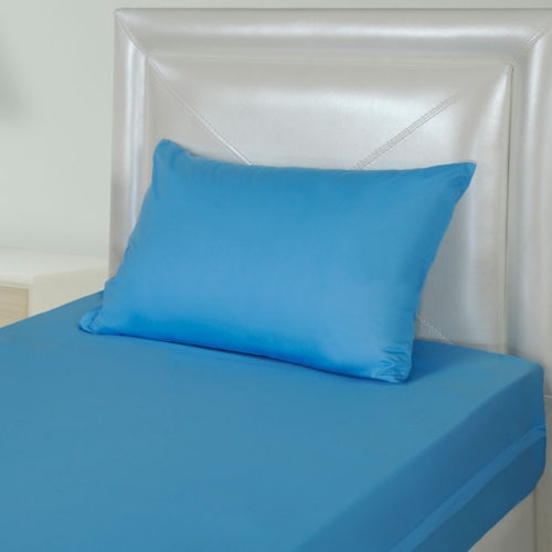 Matrača pārvalks ar gumiju 90x210cm. zils