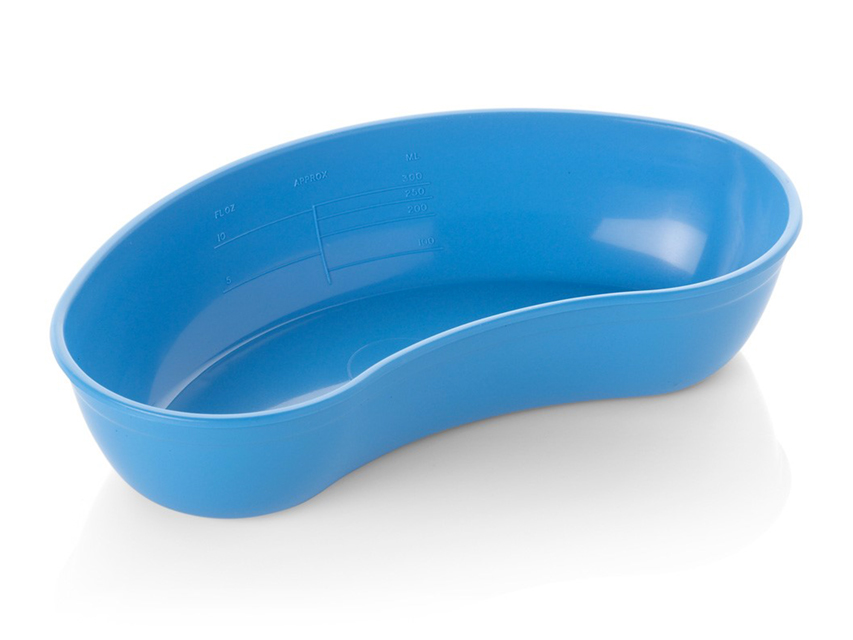 Nierveida šālīte, zila, 200x45 mm.Plastmasas.Graduēta 500 ml, N1 (min.10 gb.)