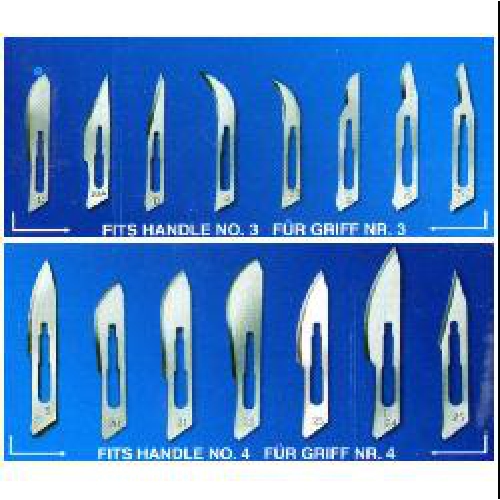 Sterili skalpeļa asmeņi Nr.10 . N100 1 iepak.