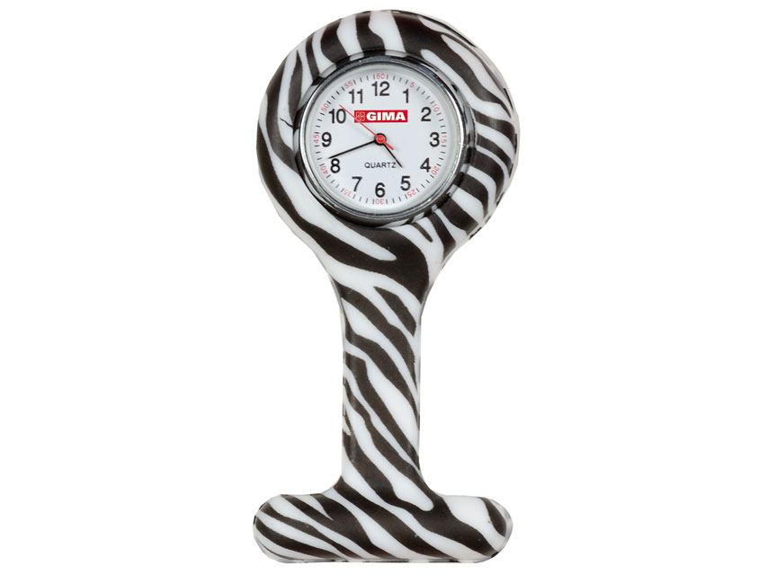 Pulkstenis silikona korpusā- zebra