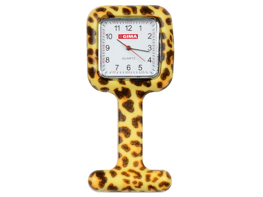 Pulkstenis silikona korpusā. leoparda
