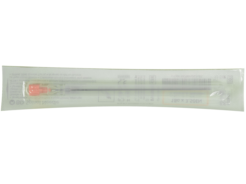 BD Quincke adata 18g - (1.2x90 mm) N25