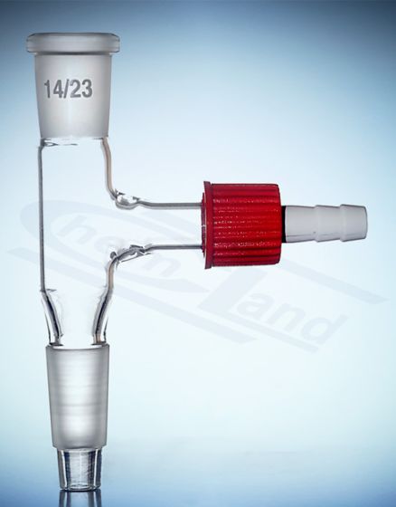 kontaktligzdas adapteris konusam ar sānu roku ar skrūvju vītni PP konuss 14/23 kontaktligzda 14/23 CHEMLAND