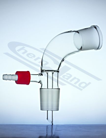 uztvērēja adaptera līkums ar vakuuma savienojumu PP 2x 19/26 CHEMLAND