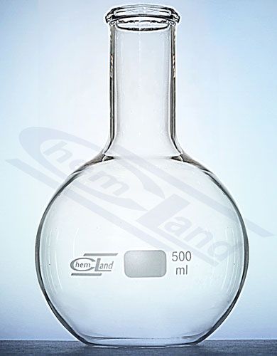 kolba ar plakanu dibenu, šaurs kakls 10000ml CHEMLAND