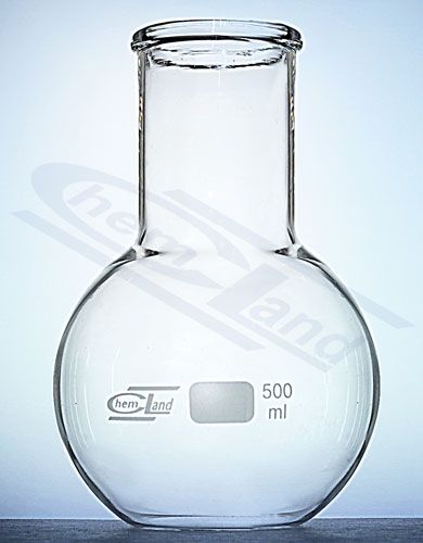 Kolba ar plakanu dibenu un platu kaklu 01000ml CHEMLAND