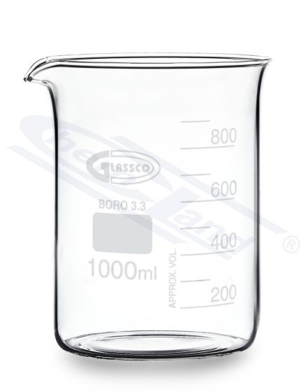 glāze zemas formas 00100 ml borosilikāta stikls GLASSCO DIN 12331, ISO 3819
