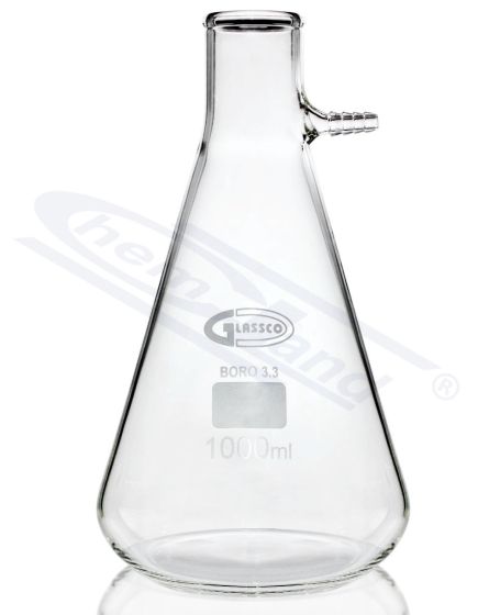 Bihnera vakuuma kolba ar stikla uzgaļu 00100ml ISO 6556 GLASSCO