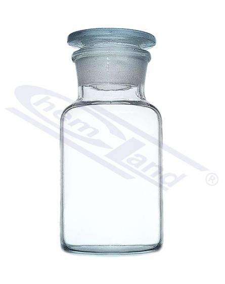 pudele ar aizbāzni caurspīdīga ar platu kakliņu 00030 neitrāls stikls