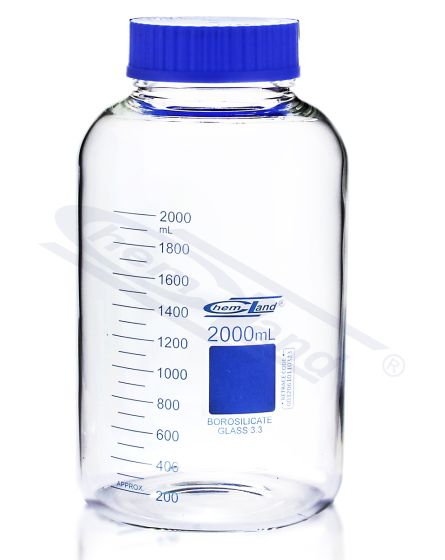 pudele ar skrūvējamu vāciņu BORO 3.3 GL80 02000ml CHEMLAND NEW LINE