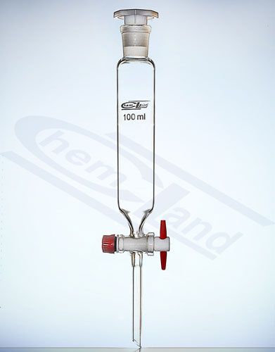 piltuve ar cilindrisku kontaktligzdu 29/32 aizbīdnis ar teflona aizbīdni. 0500ml