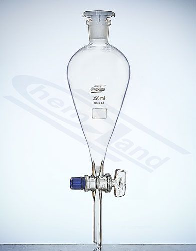 Atdalīšanas piltuve ar ligzdu Squib 29/32 aizbīdnis stikls 2000ml