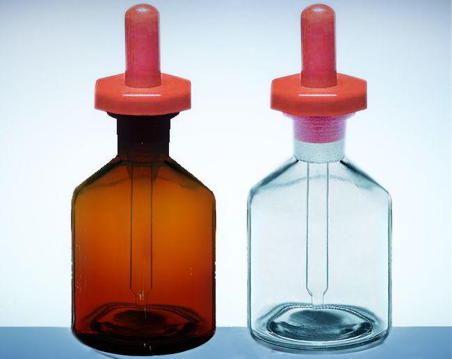 Pudele ar pipeti angļu tipa 125ml dzintara krāsā