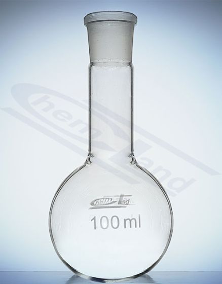 kolba ar apaļu dibenu un garu kaklu 00100ml NS. 19/26