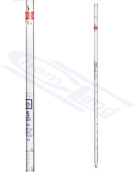 graduēta pipete CZECH 002(0,01) klase AS partijas Nr. zila skala