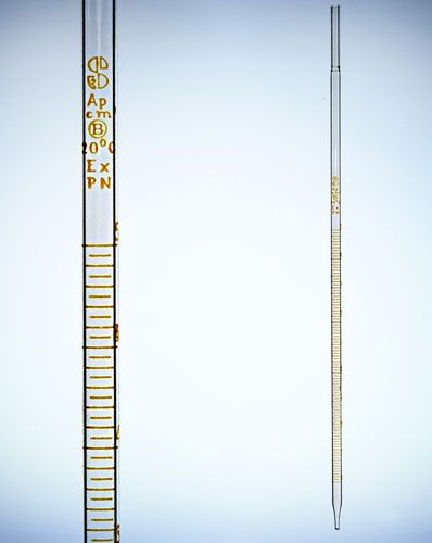 mērīšanas pipete brūnā graduācija cl.B 1,0ml 0 CHEMLAND