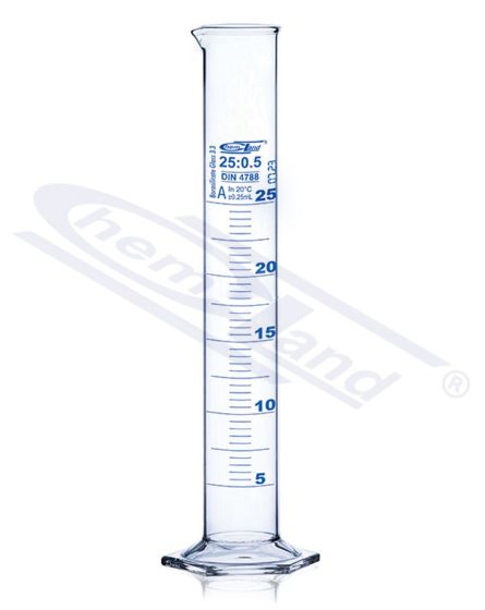 CHEMLAND mērcilindrs NEW LINE Kl A sk. BLUE CERTIFICATE 0010ml st.glass