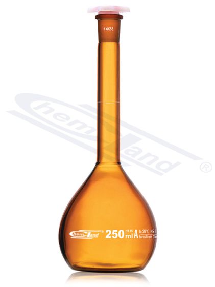 konusveida kolba CHEMLAND NEW LINE ar CERT. dzintara kl.A 0500ml ligzda 19/26